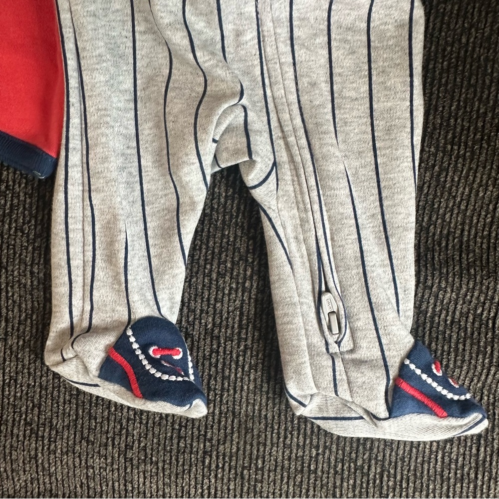 Carters child of mine Preemie sleep n play footie daddy’s rookie - Picture 3 of 4